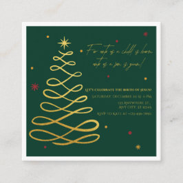 Tarjeta De Recepción Unto Us A Child Is Born | Christmas Enclosure Card