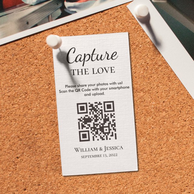 Tarjeta De Recepción Uso Compartido De Foto boda Con Código QR (Subido por el creador)