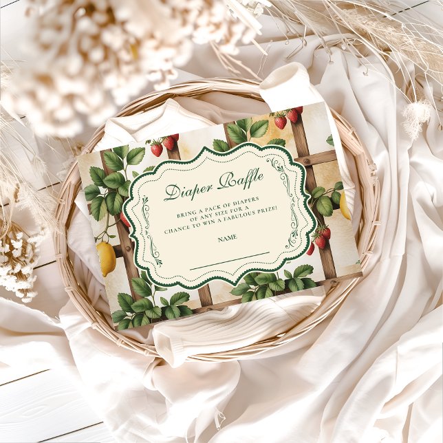 Tarjeta De Recepción ustic Citrus Strawberry Diapper Raffle (Subido por el creador)