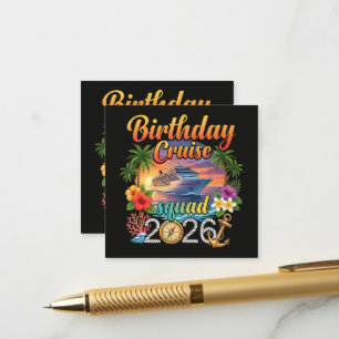 Tarjeta De Recepción Vacaciones de cumpleaños en crucero
