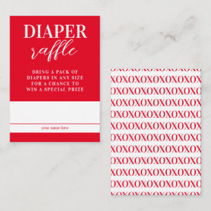 Tarjeta De Recepción Valentine Baby Shower Diaper Raffle