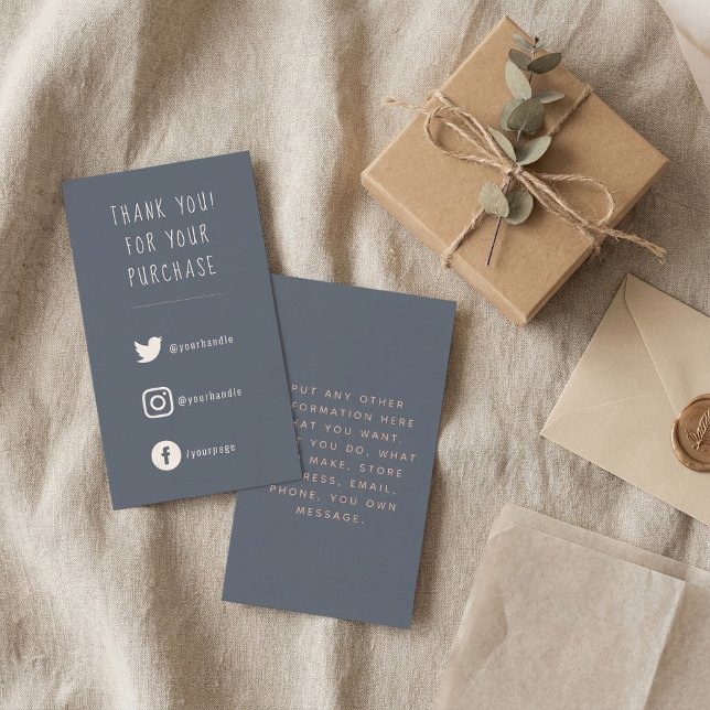 Tarjeta De Recepción Valoración del pedido del cliente de Enlaces Socia (Social Links customer order appreciation Enclosure Card.)