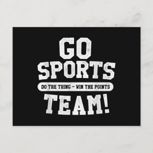 Tarjeta De Recepción ¡Vamos Equipo Deportivo! Deportes divertidos
