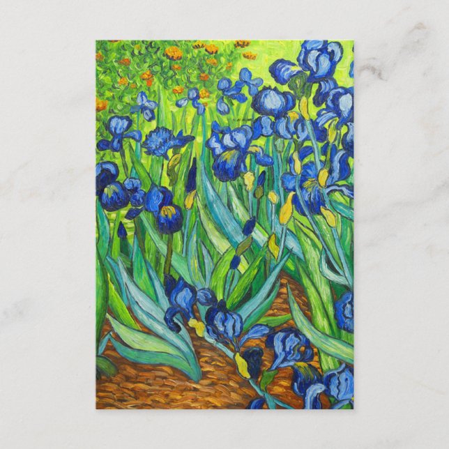 Tarjeta De Recepción Van Gogh Irises (Anverso)