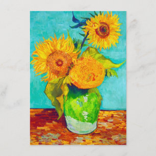 Tarjeta De Recepción Van Gogh Sunflowers