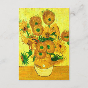 Tarjeta De Recepción Van Gogh Sunflowers