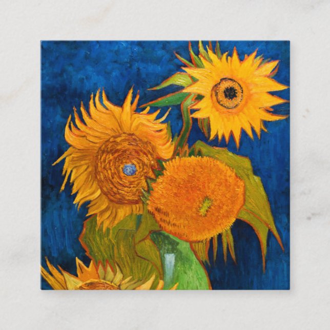 Tarjeta De Recepción Van Gogh Sunflowers (Anverso)