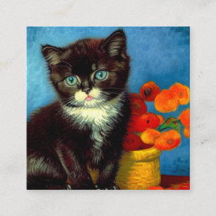 Tarjeta De Recepción Van Gogh Tuxedo Cat