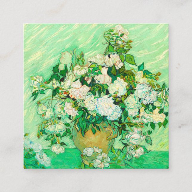 Tarjeta De Recepción Van Gogh White Roses (Anverso)