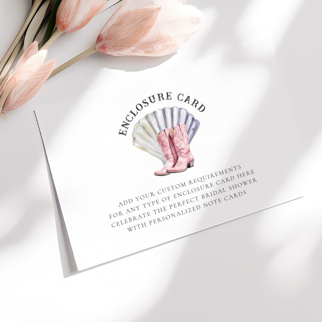 Tarjeta De Recepción Vaquera Costera Elegante Ducha Bridal (Subido por el creador)