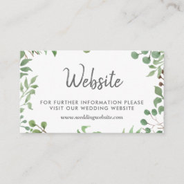 Tarjeta De Recepción Vegetación botánica | Sitio web Boda