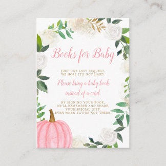 Tarjeta De Recepción Vegetación floral Calabaza rosa solicitud de libro
