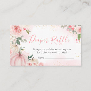 Tarjeta De Recepción Vegetación floral rosa Pequeña Calabaza Raffle