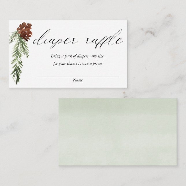 Tarjeta De Recepción Vegetación rústica de invierno chorro de agua para (Anverso / Reverso)