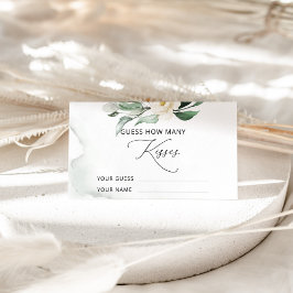 Tarjeta De Recepción Vegetación verde cuántos besos juego de novias