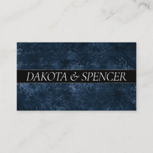 Tarjeta De Recepción Velvety Navy Damask   Barroco azul oscuro
