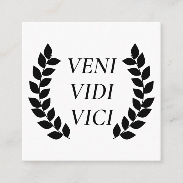 Tarjeta De Recepción Veni Vidi Vici (Anverso)