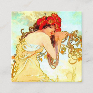 Tarjeta De Recepción Verano de Art Nouveau de Alphonse Mucha