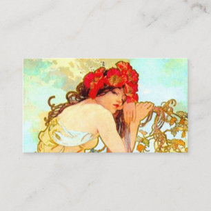 Tarjeta De Recepción Verano de Art Nouveau de Alphonse Mucha