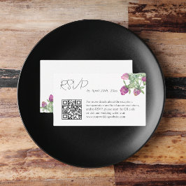 Tarjeta De Recepción Verano Jungle Watercolor Floral Wedding RSVP