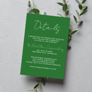 Tarjeta De Recepción Verdadera sencillez 3 guión Boda de sombreado míni