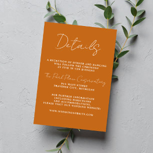 Tarjeta De Recepción Verdadera simplicidad 3 guión Boda mínimo de calab