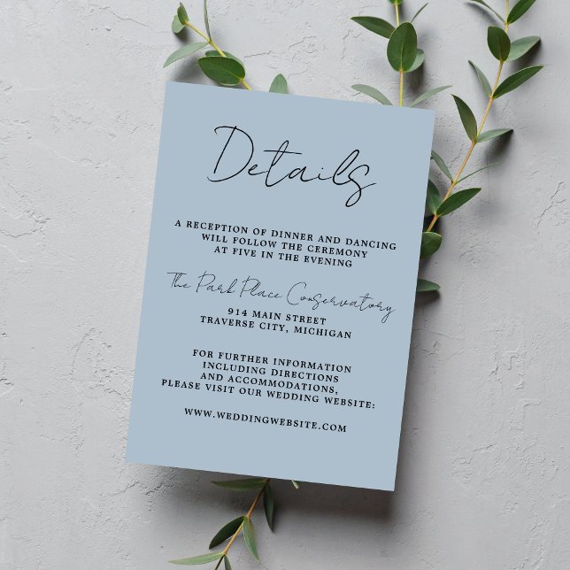 Tarjeta De Recepción Verdadera simplicidad 3 guión Boda mínimo de hielo (Subido por el creador)