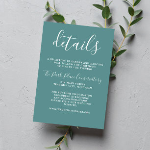 Tarjeta De Recepción Verdadero Boda Minimalista de Moda de pato de huev