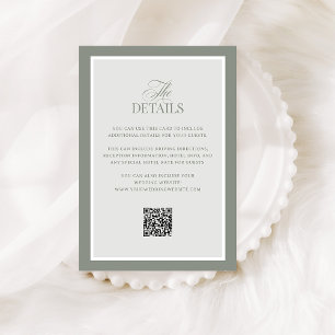 Tarjeta De Recepción Verde azaroso   Detalles del invitado del Boda de 