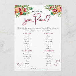 Tarjeta De Recepción Verde de cítricos | ¿Qué hay en tu bolso Juego de 