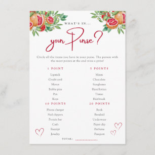 Tarjeta De Recepción Verde de cítricos   ¿Qué hay en tu bolso Juego de 