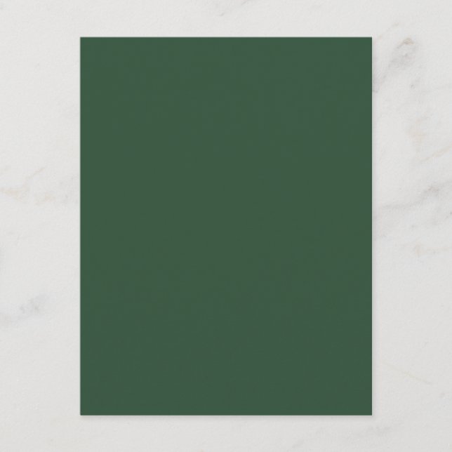 Tarjeta De Recepción Verde Pino (Anverso)