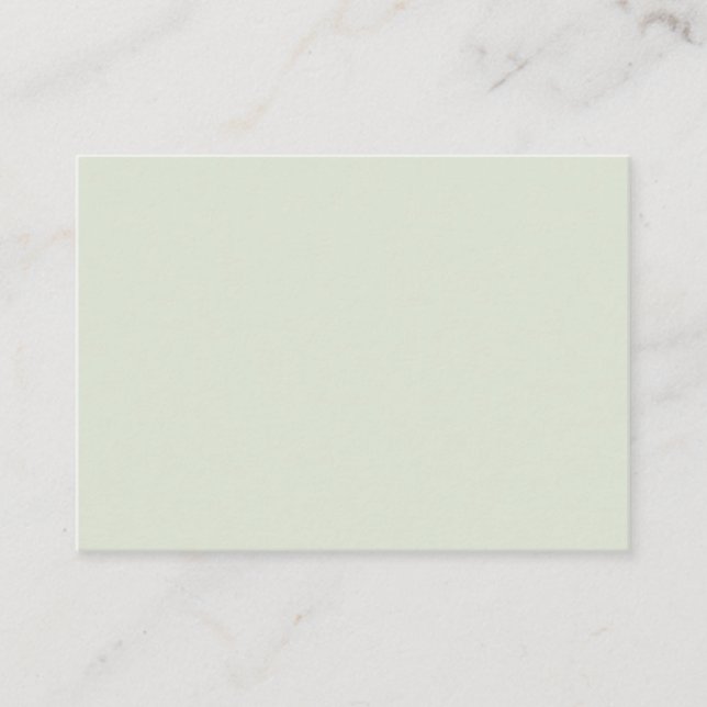 Tarjeta De Recepción Verde Susurro Color Sólido (Anverso)