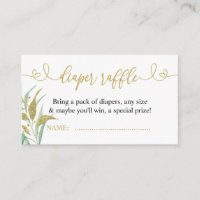 Verde verde y elegante de oro Raffle