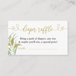 Tarjeta De Recepción Verde verde y elegante de oro Raffle