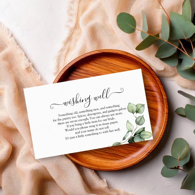 Tarjeta De Recepción Verdor Ducha de novia Desear bien Insertar (Subido por el creador)