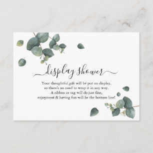 Tarjeta De Recepción Verdor Eucalyptus Mostrar Ducha De Boda De Novias