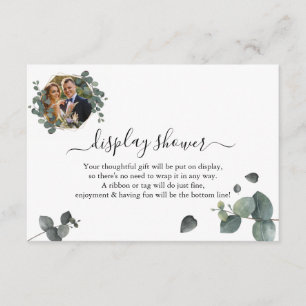 Tarjeta De Recepción Verdor Eucalyptus Mostrar Ducha De Boda De Novias