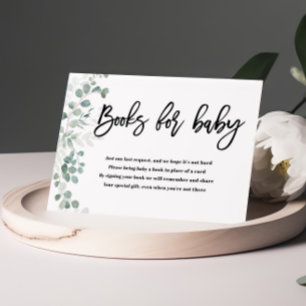 Tarjeta De Recepción Verdor   Libros para bebés   Baby Shower