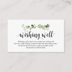Tarjeta De Recepción Verdor, negro moderno, Boda deseando bien