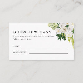 Tarjeta De Recepción Verdor veraniego ducha de novia adivina cuántos