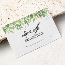 Tarjeta De Recepción Verdor verano destino Diaper Raffle