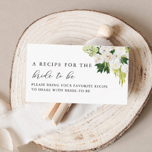 Tarjeta De Recepción Verdor Verano Ducha De Novias Compartir Una Receta