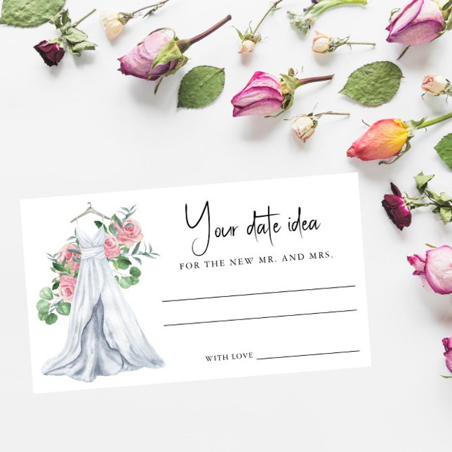 Tarjeta De Recepción vestido boda - Noches de noche ideas ducha de novi (Subido por el creador)