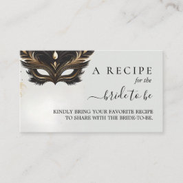 Tarjeta De Recepción Vestido Código Prom Masquerade Ball Bridal Shower