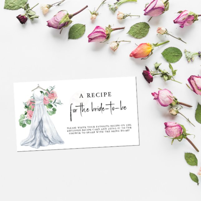 Tarjeta De Recepción vestido de boda - Receta para la futura novia (Subido por el creador)