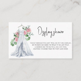 Tarjeta De Recepción Vestido de novia con flores - Desfile de ducha