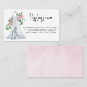 Tarjeta De Recepción Vestido de novia con flores - Exposición de regalo