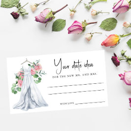Tarjeta De Recepción Vestido de novia - Ideas para una noche de cita pa