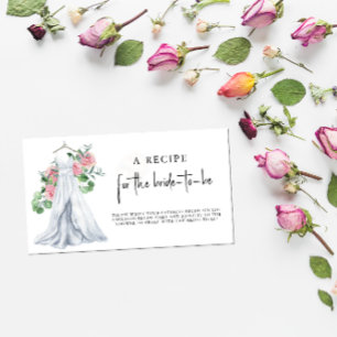 Tarjeta De Recepción Vestido de novia - Receta para la futura novia